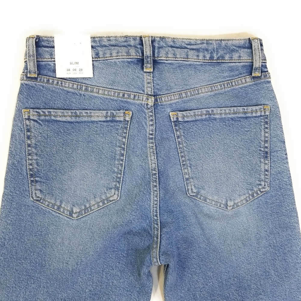 ZARA NWT Slim High Rise Ankle Length Jeans Size 6 - Picture 7 of 8